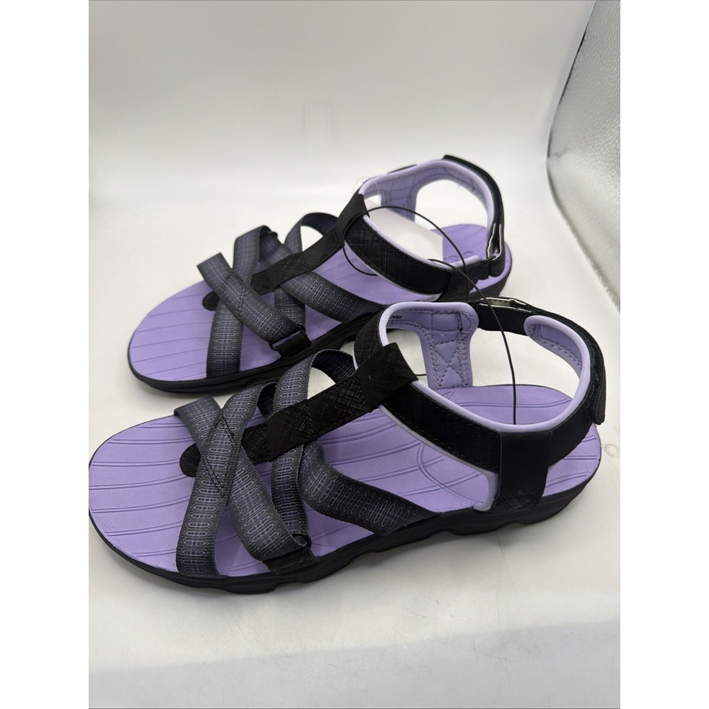 Jsport by Jambu Kaia Ladies' Strap Sandal Black/Purple Size 8 New in Box.